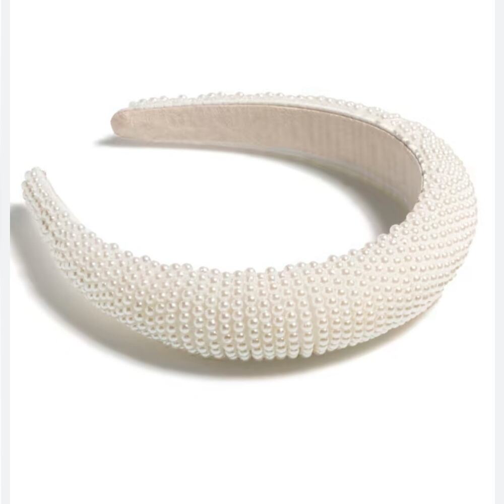 Unbranded Faux Pearl Padded Headband Hairband Hair Soft White Bride Wedding
